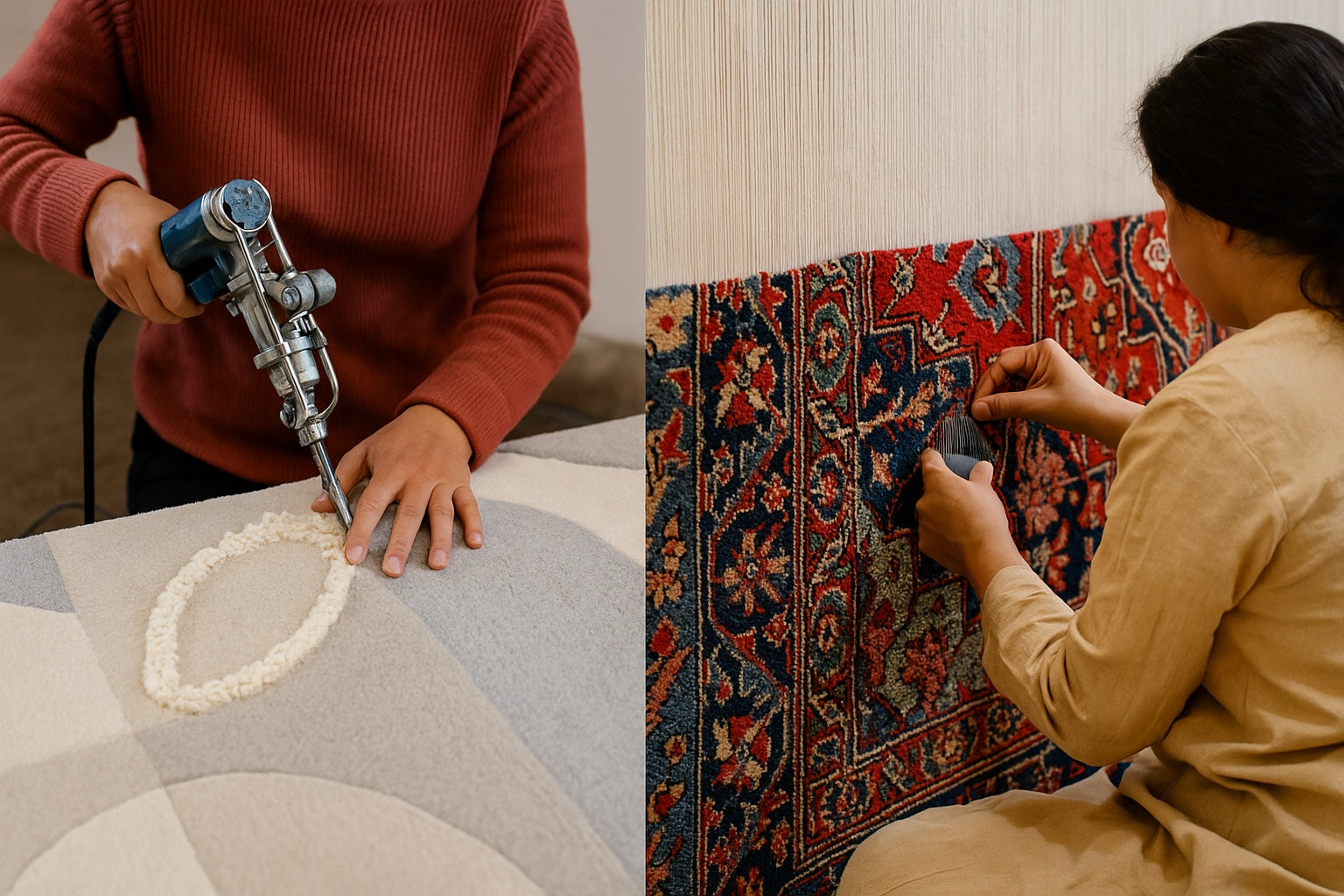 Hand-Knotted vs. Hand-Tufted Rugs: What’s the Difference?