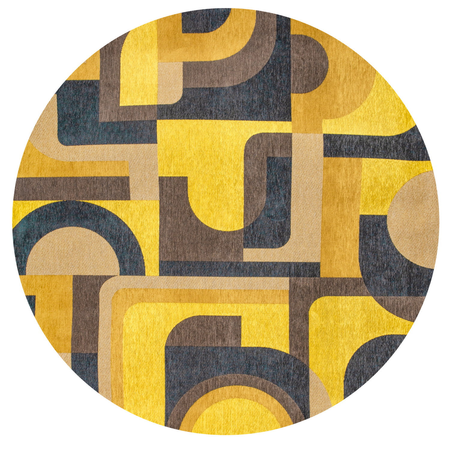 Louis de Poortere Nuance Module Round Yellow Meyer 9210