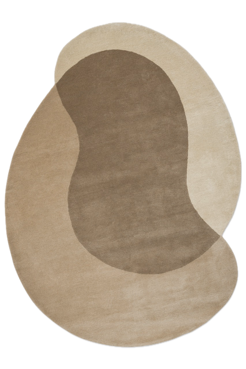 Brink & Campman Element Lane Neutral tapijt in zandbeige, taupe en crème, bovenaanzicht