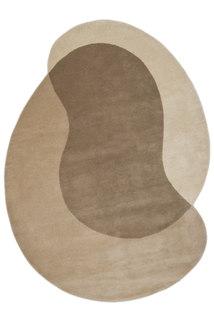 Brink & Campman Element Lane Neutral tapijt in zandbeige, taupe en crème, bovenaanzicht