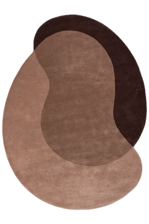 Brink & Campman Element Lane Red tapijt in oudroze, mauvebruin en aubergine, bovenaanzicht