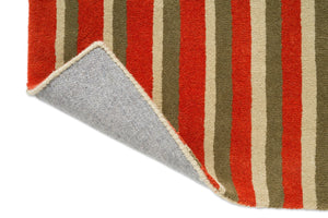 Brink & Campman Decor Pilar Coral tapijt, detail van omgeslagen hoek en rug