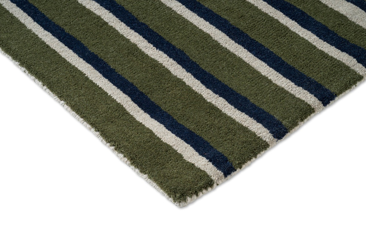 Tapis Brink & Campman Decor Pilar Moss, détail de l'angle et du poil
