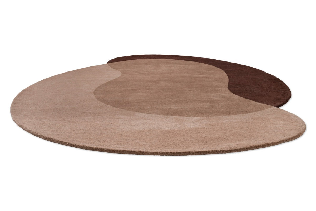 Brink & Campman Element Lane Red tapijt in oudroze, mauvebruin en aubergine, in perspectief