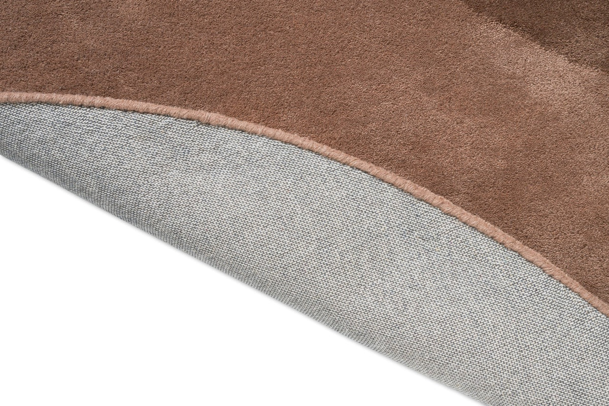 Brink & Campman Element Lane Red tapijt, detail van omgeslagen rand en rug