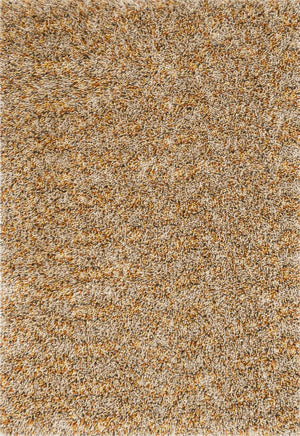 Tapis Brink & Campman Loom Calendula jaune souci, ocre et crème, vue de dessus