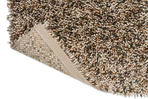 Brink & Campman Loom Natural Moss tapijt, detail van omgeslagen hoek en rug