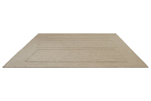 Brink & Campman Senso Blocks Natural tapijt in zandbeige met drie blokken in reliëf, in perspectief