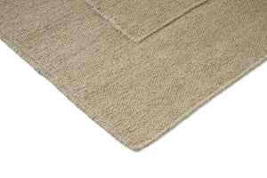 Brink & Campman Senso Blocks Natural tapijt, detail van hoek en weefsel