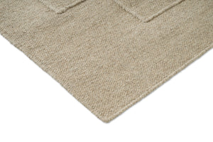 Brink & Campman Senso Level Natural tapijt, detail van hoek en weefsel