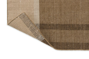 Detail photo of cashew block stripe design on flatweave texture