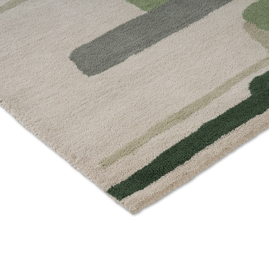 Tapis Harlequin Zeal Forest, détail de l'angle et du poil
