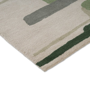 Tapis Harlequin Zeal Forest, détail de l'angle et du poil