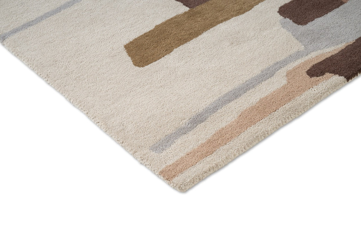 Harlequin Zeal Taupe tapijt, detail van hoek en pool