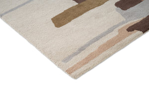 Harlequin Zeal Taupe tapijt, detail van hoek en pool