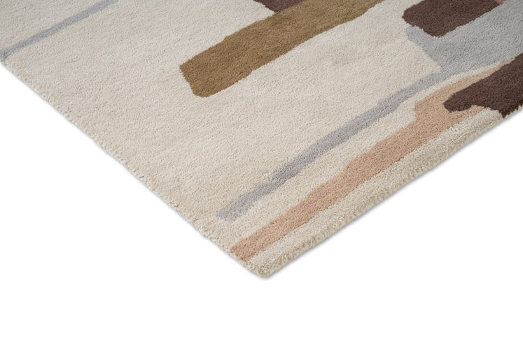 Harlequin Zeal Taupe tapijt, detail van hoek en pool