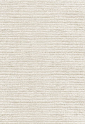 Layered Drift Wool Bone White white wool rug, detail of the ribbed wool