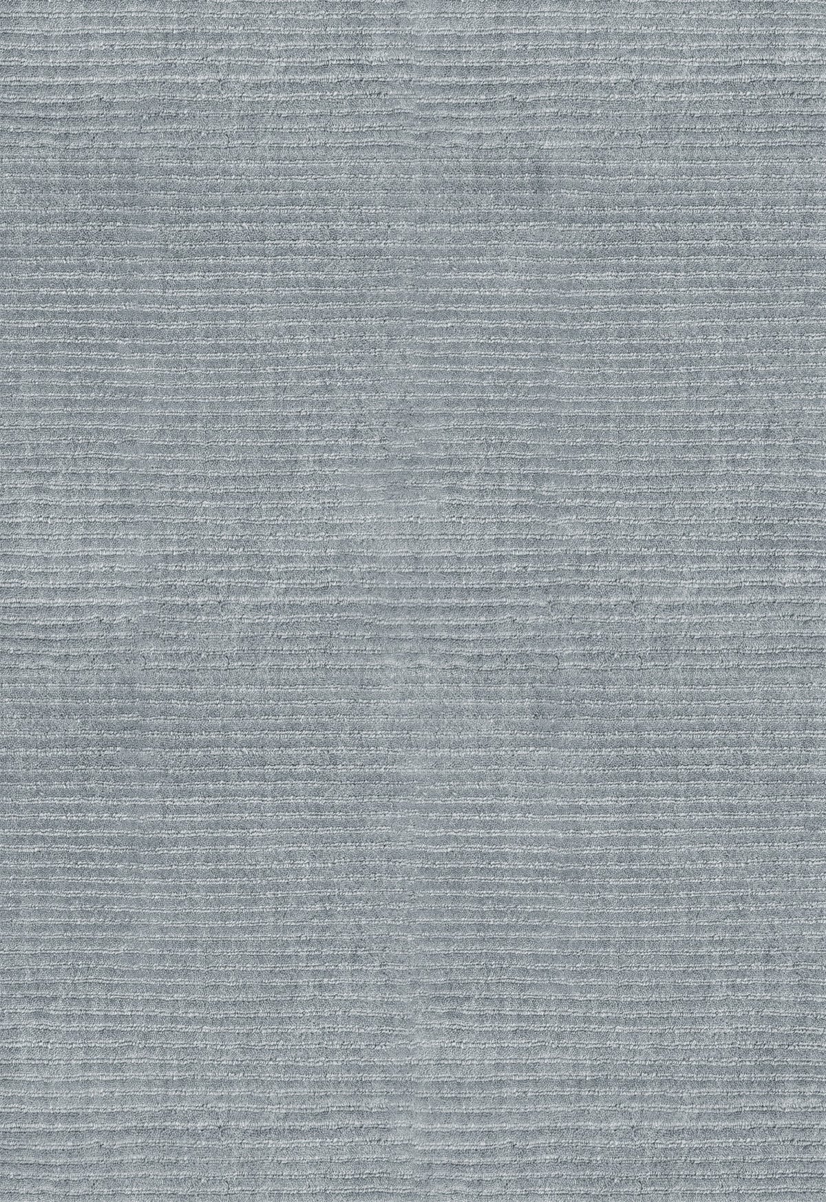 Layered Drift Wool Dusty Blue grijsblauw wollen vloerkleed, detail van de geribde wol