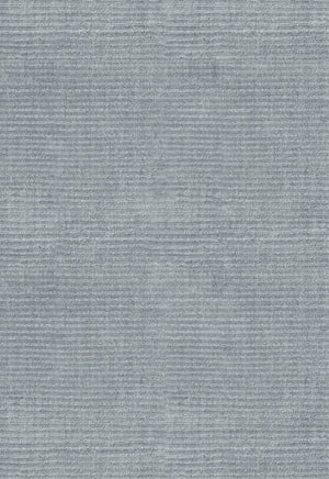 Layered Drift Wool Dusty Blue grijsblauw wollen vloerkleed, detail van de geribde wol