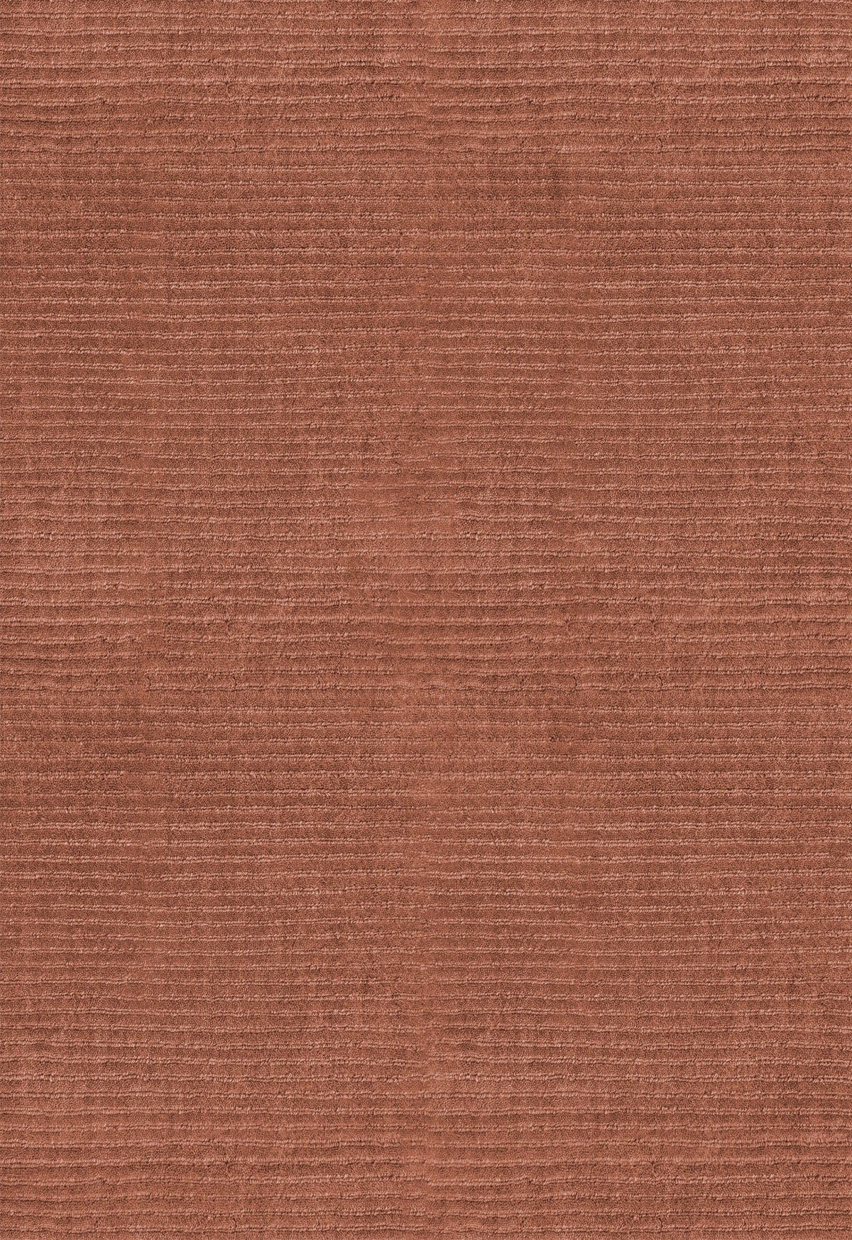Layered Drift Wool Rust roestkleurig wollen vloerkleed, detail van de geribde wol