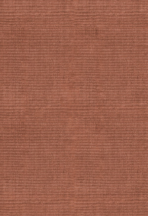 Layered Drift Wool Rust roestkleurig wollen vloerkleed, detail van de geribde wol