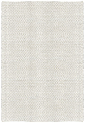 Layered Barley Bone White weißer Teppich aus Jute und Wolle, Draufsicht