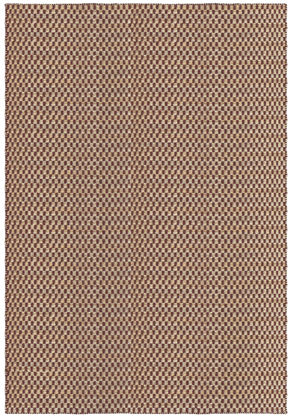 Layered Barley Burgundy bordeaux vloerkleed in jute en wol, bovenaanzicht