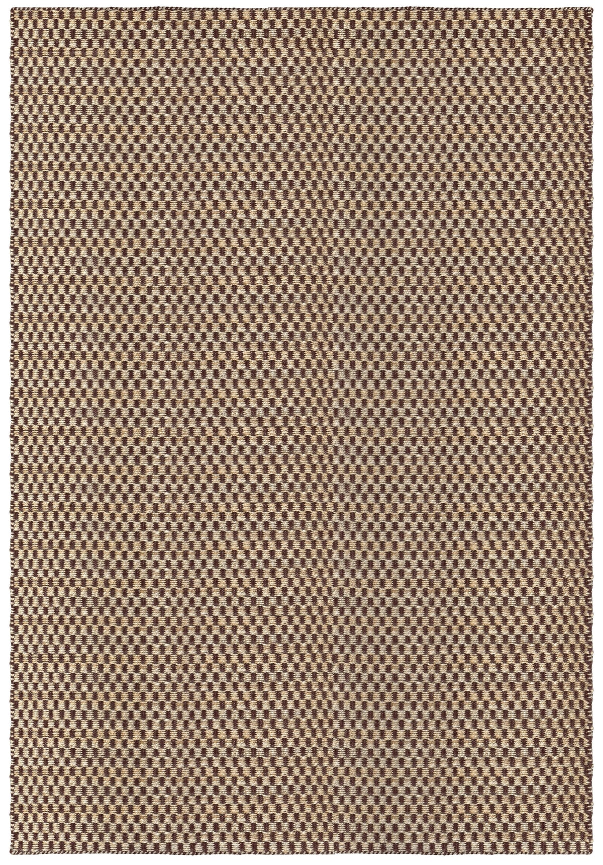 Layered Barley Chestnut brauner Teppich aus Jute und Wolle, Draufsicht