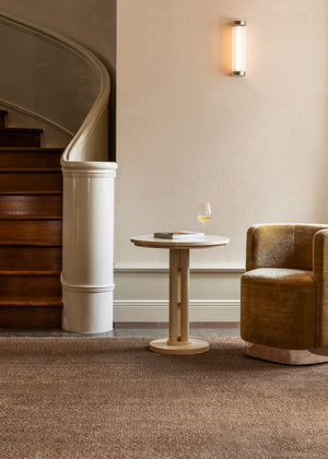 Layered Basket Weave Sisal Brown brown sisal rug, in an interior