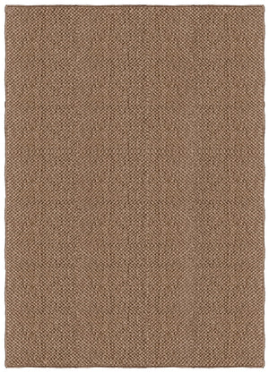Layered Basket Weave Sisal Brown brown sisal rug, top view