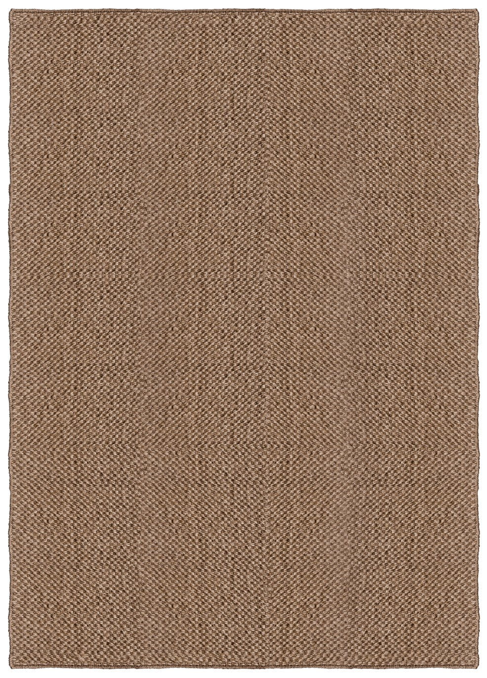 Layered Basket Weave Sisal Brown brown sisal rug, top view