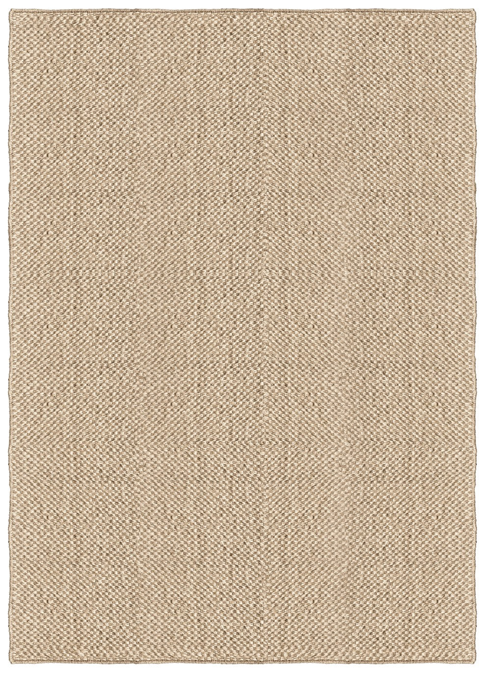 Layered Basket Weave Sisal Natural Sisalteppich in Natur, Draufsicht