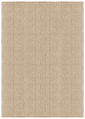 Layered Basket Weave Sisal Natural Sisalteppich in Natur, Draufsicht