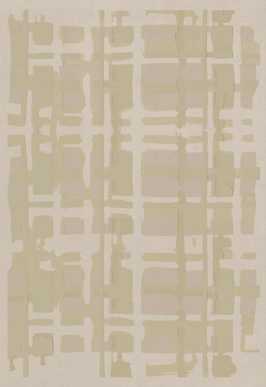 Layered x Collina Strada Plaid Haze wool rug, top view