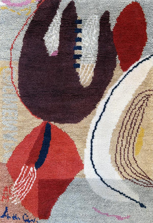Layered x Heather Chontos Collage handgeknoopt wollen vloerkleed, bovenaanzicht