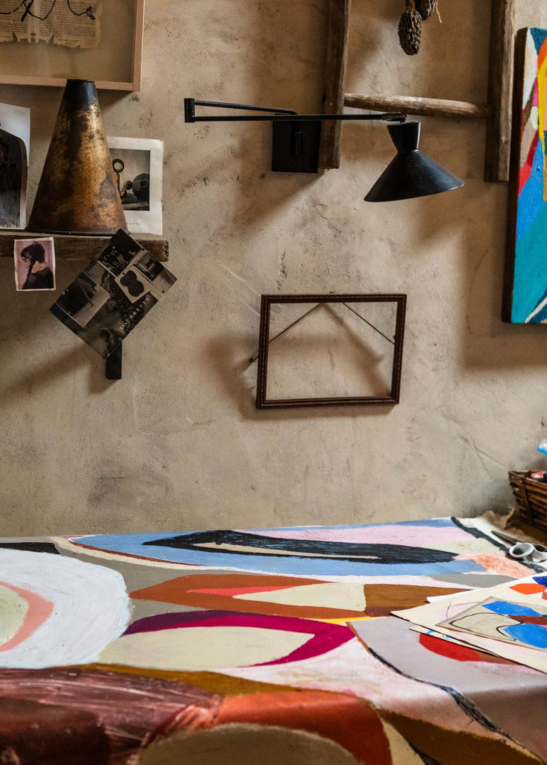 Layered x Heather Chontos Kaleidoscope handgeknoopt wollen vloerkleed, in een interieur