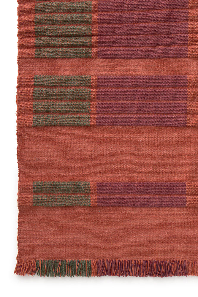 Lorena Canals Columns Sienna rug, detail of the weave
