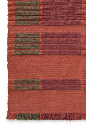 Lorena Canals Columns Sienna rug, detail of the weave