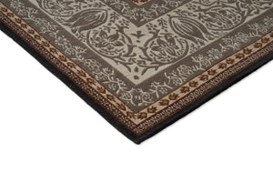 Morris & Co Borage Grey Teppich, Detail von Ecke und Flor