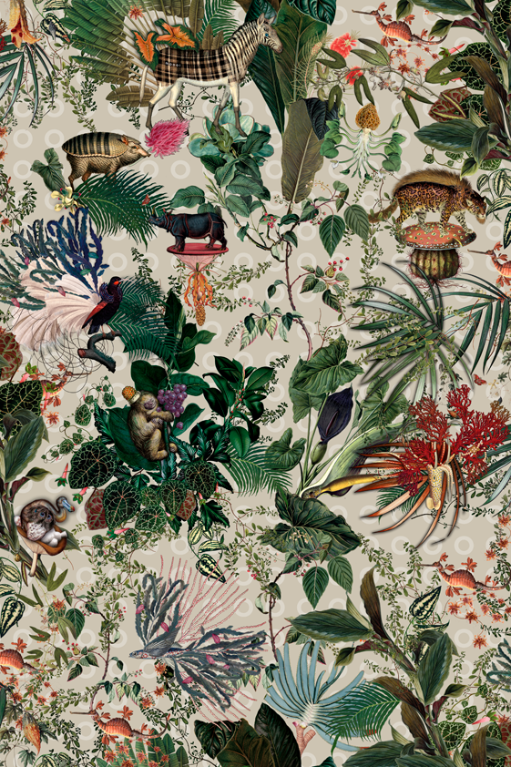 Moooi Carpets Menagerie of Extinct Animals Ivory