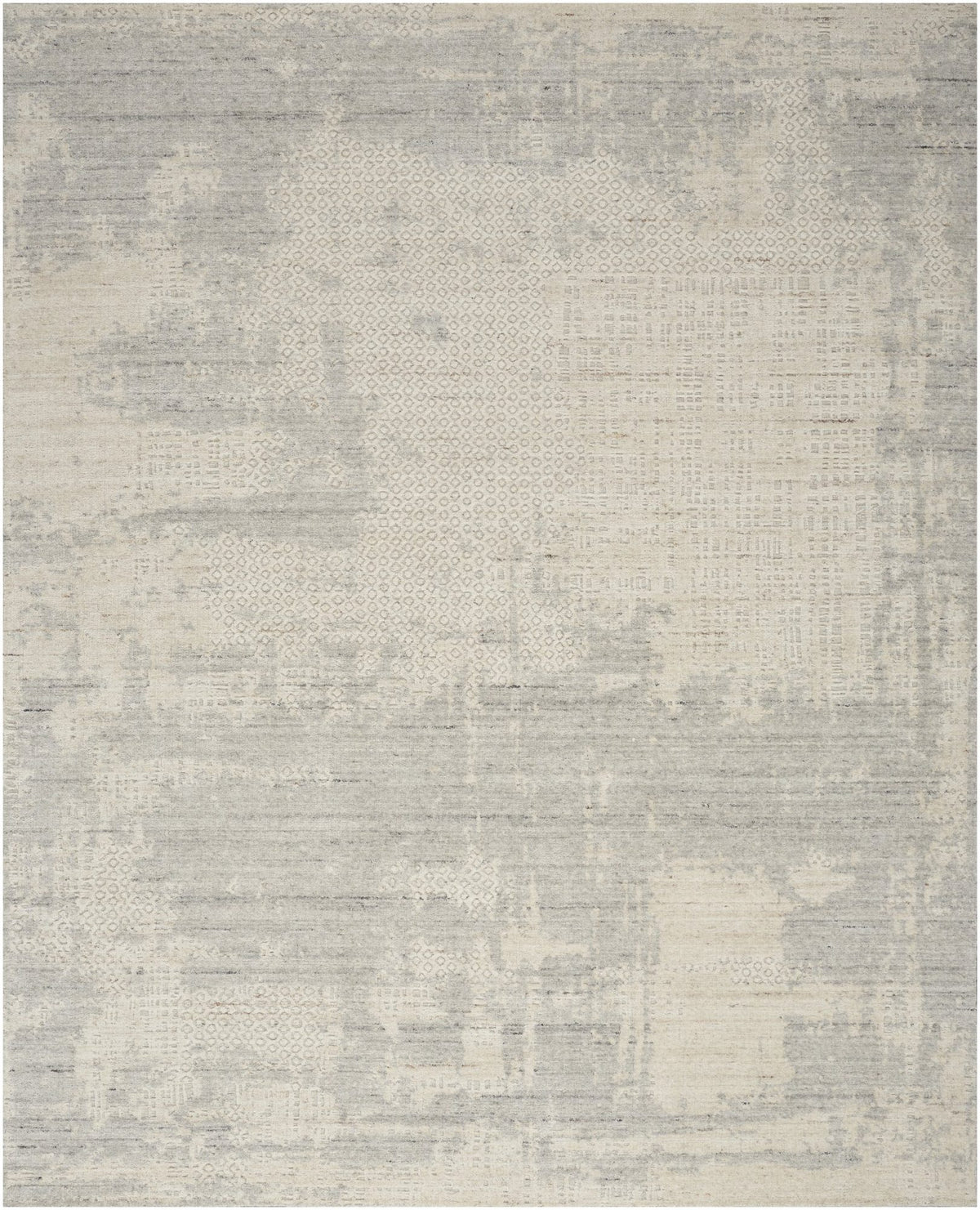 Nourison Harmony HAY04 Ivory Grey rug, top view