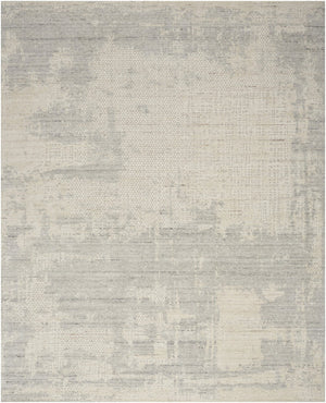 Nourison Harmony HAY04 Ivory Grey rug, top view