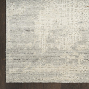 Nourison Harmony HAY04 Ivory Grey rug, corner detail