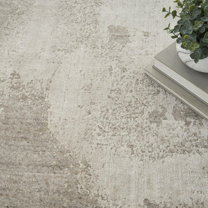 Nourison Harmony HAY06 Silver Grey rug, close up