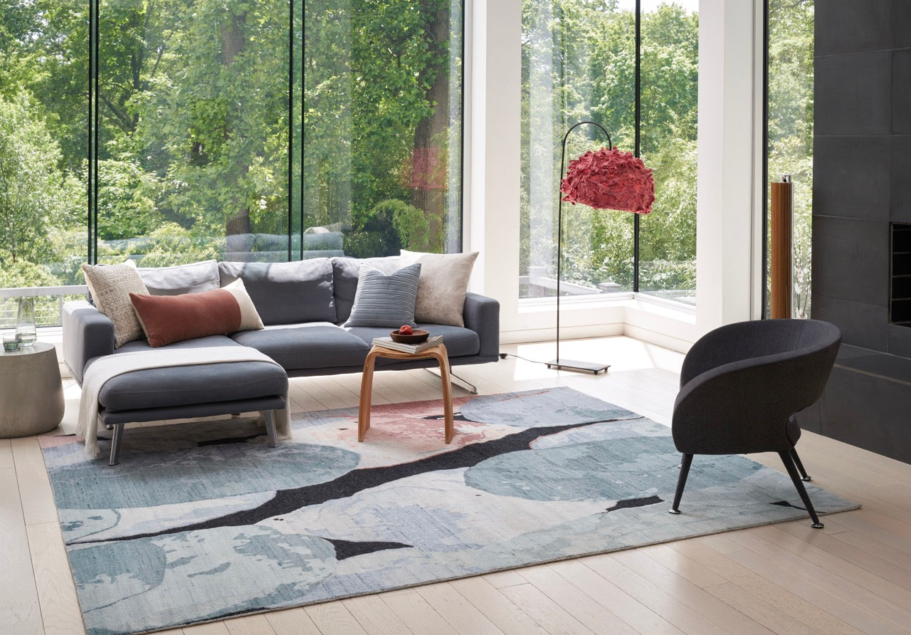 Nourison Silk Shadows SHA25 Blue Pink