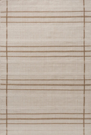 Brink & Campman Zona Line Sesame outdoor rug in full view showing linear pattern