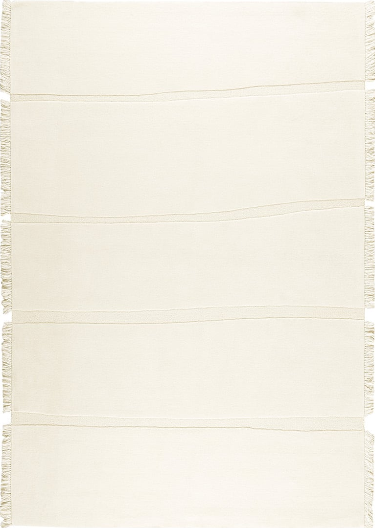 Massimo Atoll Cream hand tufted wool rug, top view