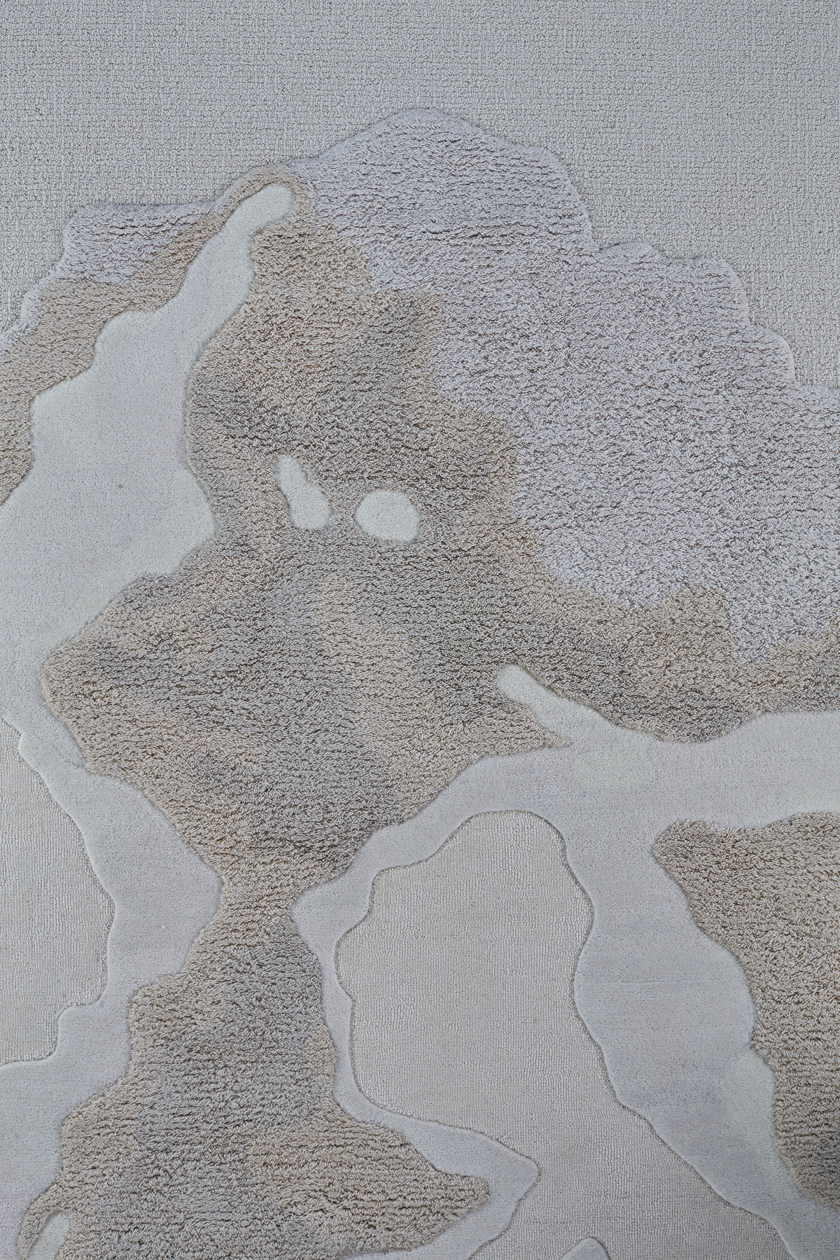 Massimo Cloud 9 Cloudy grey wool rug, top view