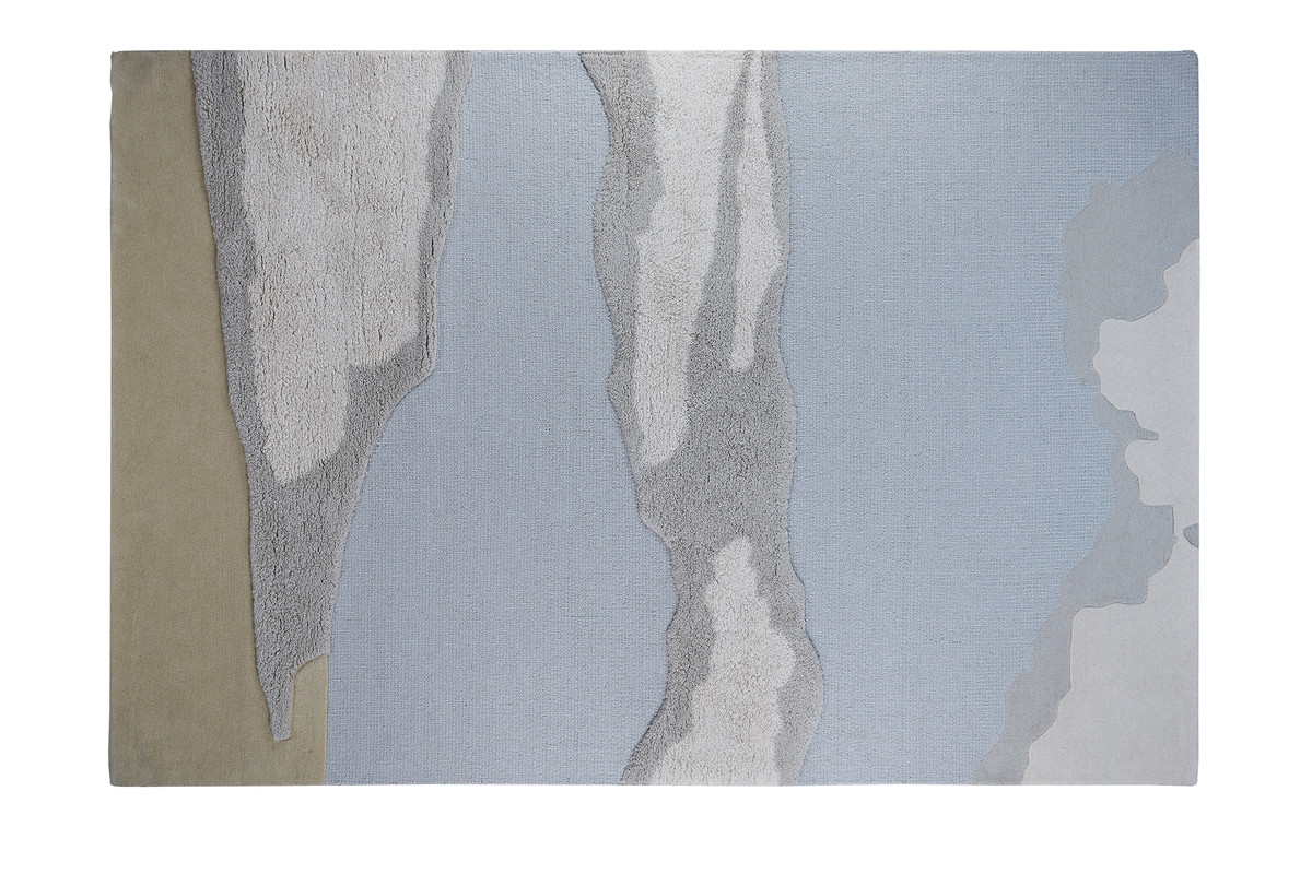 Massimo Cloud 9 Morning tapis bleu gris, détail du coin