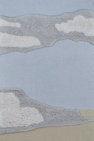 Massimo Cloud 9 Morning tapis bleu gris, vue de dessus
